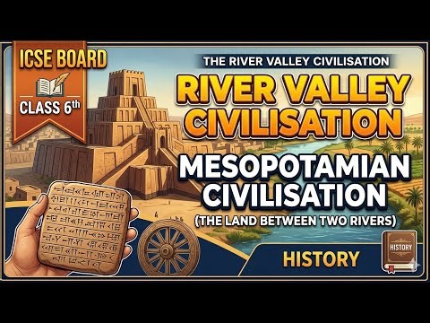 ICSE BOARD CLASS 6th HISTORY CHAPTER-2 Mesopotamian Civilisation | River Valley Civilisation