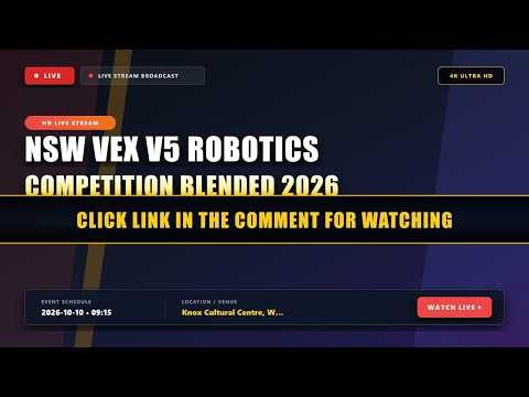 ▸[🔴LIVE] NSW VEX V5 Robotics Competition (Blended) 2026 - Live Streaming
