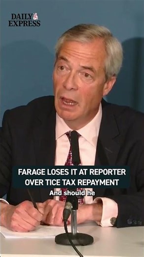Nigel Farage clashed with a reporter over questions on Richard Tice’s repayment to HMRC 🔴