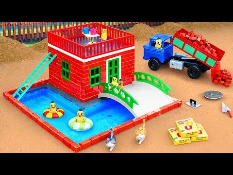 DIY Mini Tractor Science Project: Building a Strong Brick Fish Tank After Tornado Damage