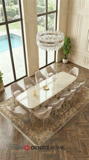 Paris Dining Set with Table, Chairs & Armchairs | Elegant Luxury Dining Furniture