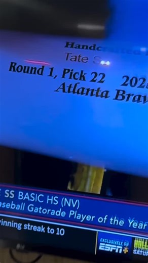 Atlanta Braves Chop Live Minors on Instagram: "Tate Southisene shortstop Braves first round draft pick is ranked 3rd in the Braves prospect list. Video Via Ag. Athletics"