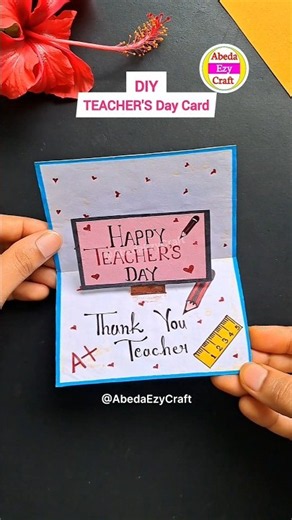 Teacher’s Day Card Idea ♥️| Teacher’s Day Gift Ideas #teachersdaycard​ #diy #teachersday​