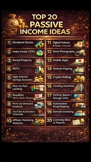 💰 Top 20 Passive Income Ideas That Actually Work (Realistic Ways to Build Long-Term Wealth)