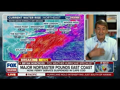 Nor'easter Strengthening As It Moves Up The Mid Atlantic Coast