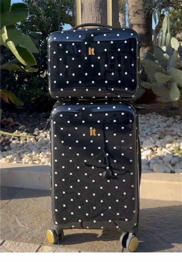 Trending now: Polka Dot Suitcases 👀🖤 #Primark