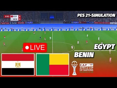 LIVE🔴| Egypt vs Benin - AFRICA CUP OF NATIONS 2025 | Round of 16 | PES 21 Simulation