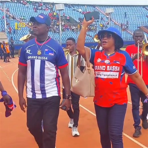 COUNTY MEET UPDATE 🚨 Officials of Grand Bassa County entering the SKD Sports Complex in style ahead of their quarterfinals clash later this afternoon. | Lib Bleacher Sports