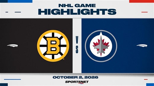 NHL Highlights | Bruins vs. Jets - October 2, 2026
