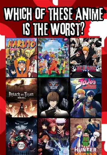 Which anime ranks as the worst on this list? @Epanime56 Well that’s a matter of opinion #Anime #fyp #Manga #Ranked #creatorsearchinsights
