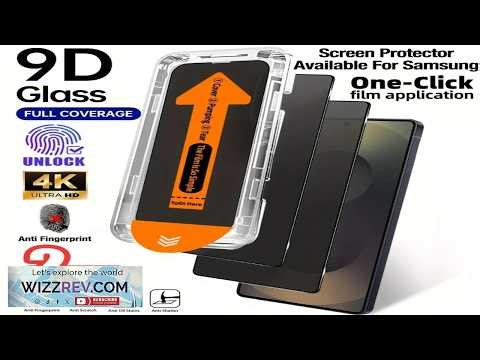 NNBILI 2 Pack Privacy Tempered Glass Screen Protector With Auto Dust Elimination for Samsung