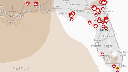 Florida wildfire map shows over 100 active fires Tuesday. Here's where