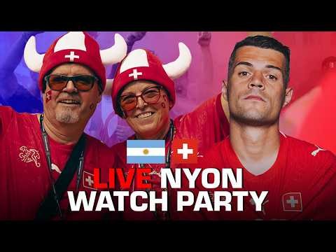🔴 LIVE: Swiss fans in Nyon watch Switzerland take on Argentina! | ESPN FC
