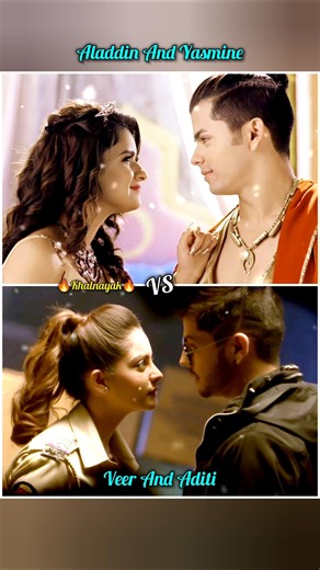 Aladdin And Yasmine🆚Veer And Aditi Same Scene 🤩😍🥰😘 #shorts