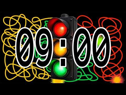 9 Minute Traffic Light Countdown Timer
