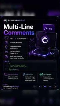 Comments in C# Explained | Single-Line, Multi-Line & XML Comments | C# Tutorial for Beginners