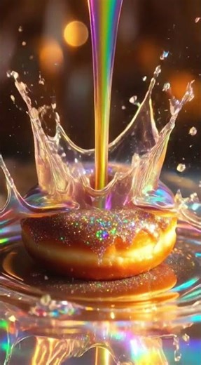 Rainbow Glitter Donut Explosion 🍩🌈 240FPS ASMR Magic