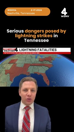 Tennessee ranks among the top 10 states for deadly lightning strikes since 1959. https://tinyurl.com/2t2mkza9 | WSMV 4, Nashville