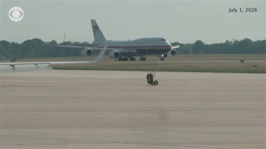 The new Air Force One, a Boeing 747-8 luxury plane gifted to the U.S. by the Qatari government last year, took off Wednesday morning, marking President Trump’s first trip aboard the plane as he travels to North Dakota for the Theodore Roosevelt Presidential Library opening.