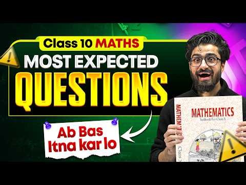 Class 10th MATHS - Most Important Questions 🔥 | Board Exam 2026 | Ritik Mishra