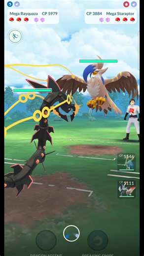 ✨️Mega Rayquaza VS✨️Mega Staraptor PVP Battle in Pokemon Go