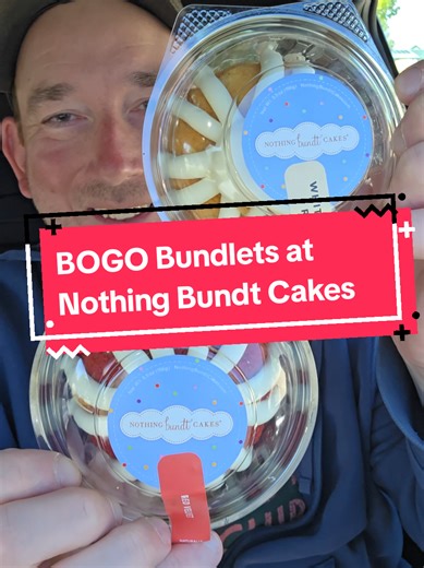 I love Nothing Bundt Cakes so ANY chance for a BOGO offer on Bundlets and I'm there - get a free Bundlet with purchase of one and let me know what flavors you're getting! #nothingbundtcake #bogo #fooddeals #cheapeats #desserts