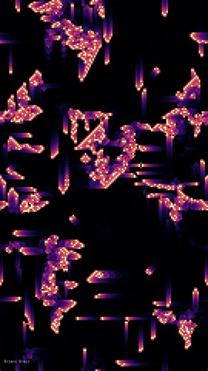 Emergent waves from simple cell memory | Brians Brain #31 — watch till the end #Shorts