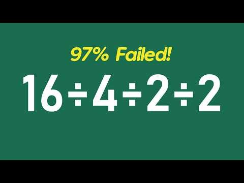 16÷4÷2÷2 = ❓ | This Simple Math Problem Will Surprise You! | PEMDAS Math Question