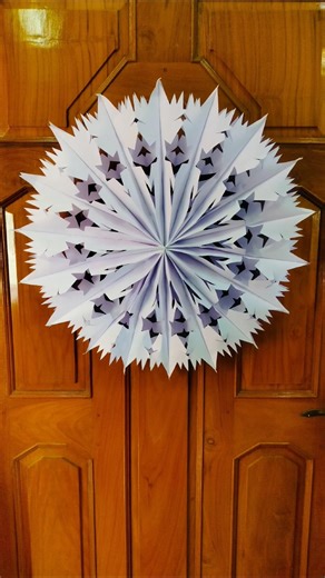 Easy and beautiful 3D paper snowflakes for DIY 🌼❄️#shortvideo #youtubeshorts #youtubevideo #ytshorts