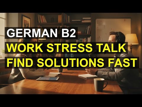 German B2 Office Dialog (Slow): Stress Management & Finding Solutions (TELC-Style)