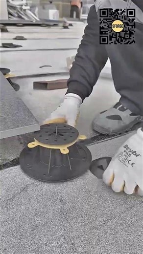 Granite Installation Using an Adjustable Pedestal System #9forge