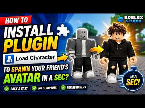 How to Install the Load Character Plugin in Roblox Studio | Spawn Any Player Avatar Instantly