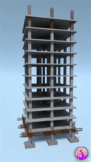 Watch how a high-rise building is constructed step-by-step from the foundation. It starts with a strong base and steel columns, followed by the addition of concrete slabs one by one. A remarkable example of engineering! 🏗️🏢 #Construction #Building #Architecture #Engineering #CivilEngineering #DreamHome #ConstructionLife #Skyscraper #Design #Structure | CiviL Engineers