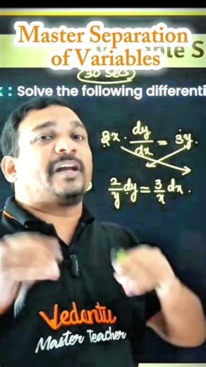 Kiran Sir is breaking down the most essentiall technique in Differential eq: Separation of Variables