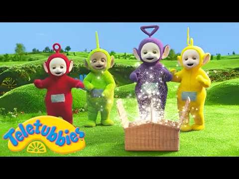 Teletubbies | Yummy Outdoor Snacks Eating at the Magic Picnic  | 45 MIN Compilation for Kids