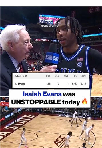 Isaiah Evans Shines with Career High 28 Points at Duke