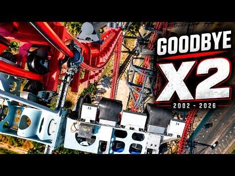 My LAST Ride on X2 🎢 | Six Flags Magic Mountain (4k POV)