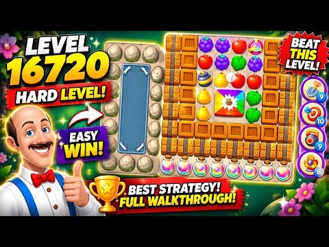 Gardenscapes Level 16720 Hard Level | Easy Win Strategy & Full Walkthrough