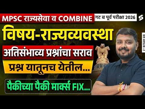 MPSC Prelims 2026 | Rajyaseva & Combine Prelims Polity PYQs | MPSC Complete PYQs Analysis Ritesh Sir