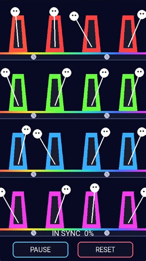 16 Metronomes Try to Sync! 😱 Can They Reach 100%? #Shorts