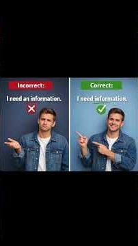 I Need Information or I Need an Information English Grammar #english #learnenglish #englishlanguage