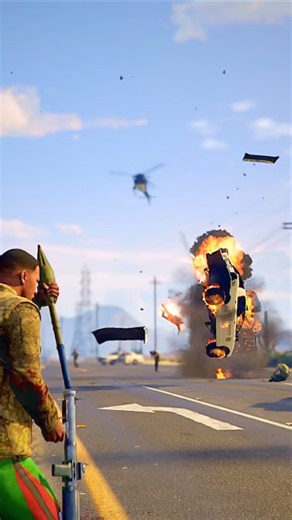 Franklin DESTROYS Everything with RPG! 😱🔥 CRAZY EXPLOSIONS in GTA 5 #shorts