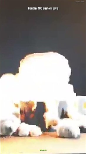 Houdini 18.5 custom pyro #Shorts