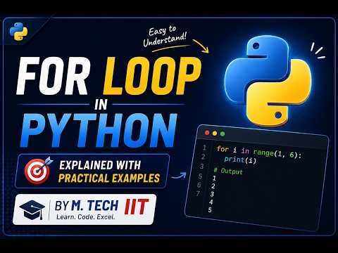 Python For Loop Full Tutorial | Beginner to Advanced Examples | Computer Science | Hindi | English