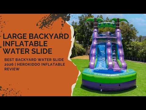 Large Inflatable Water Slide Review | HeroKiddo 25ft Slide Test