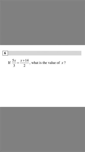 SAT Math: Solve This Fraction Equation Fast! #maths #exam #satmath