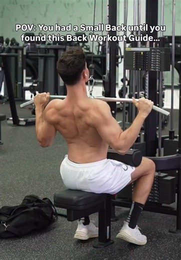 Full Back Workout Guide ⬇️ Pick one exercise from each category 💪🏼 Lats and Upper Back: 1️⃣ Machine Lat Pulldown 2️⃣ Assisted Pull-Up 3️⃣ Wide Grip Lat Pulldown 4️⃣ Wide Grip Pull-Ups Lats and Mid Back: 1️⃣ Tripod Row 2️⃣ Chest Supported DB Row 3️⃣ V-Bar Cable Row 4️⃣ Single Arm Cable Row Upper Back: 1️⃣ Machine High Row 2️⃣ Chest Supported DB High Row 3️⃣ Wide Grip Cable Row 4️⃣ Chest Supported T-Bar Row Traps: 1️⃣ Standing DB Shrug 2️⃣ Incline DB Shrug 3️⃣ Smith Machine Shrug 4️⃣ Cable Shrug