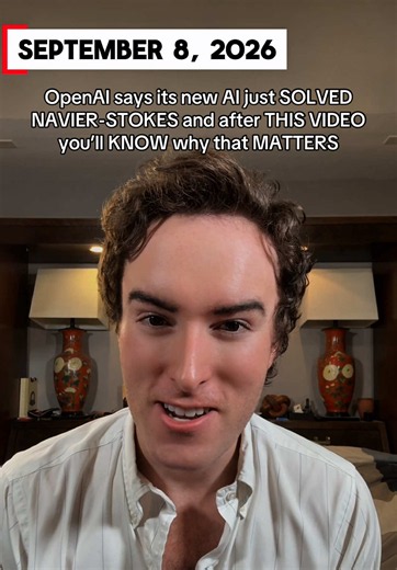 OpenAI says an unreleased AI model may have found a solution to the Navier–Stokes Millennium Prize Problem, one of mathematics’ most famous unsolved questions. The result came from a system involving roughly 10,000 concurrent AI agents working for about 88 hours and generating around 130 billion output tokens. OpenAI says the internal model is significantly more capable than GPT-6 Astra and is still being trained. Navier–Stokes matters far beyond pure mathematics. These equations are used to mod