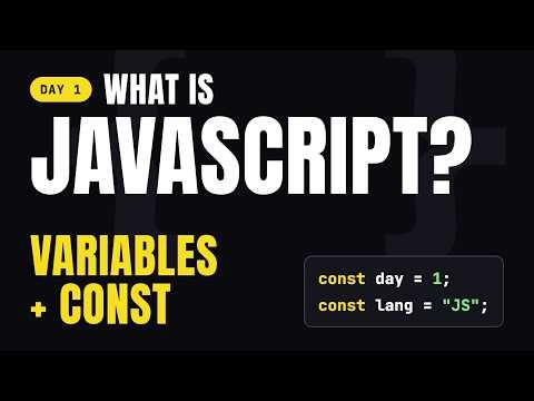 What is JavaScript? Variables & const Explained for Beginners (Day 1)