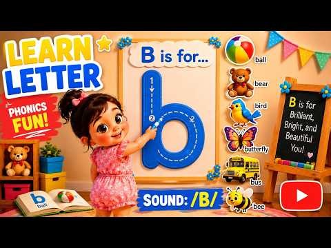 Learn Lowercase Letter B with Zimal Fatima | Letter B Phonics for Kids | ABC Alphabet Learning